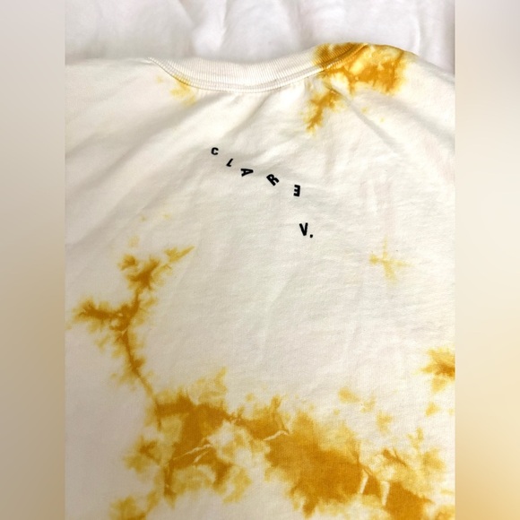 Clare V Yellow Tie-Dye Ruffle Sweatshirt - Picture 5 of 11